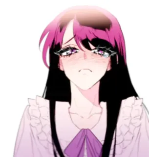 😢 动漫, 哭泣, 悲伤, 女孩 telegram sticker