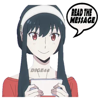 ✉️ Yor Forger Spy × Family READ THE MESSAGE Anime, Yor Forger, Spy Family, Charakter, Frau telegram sticker