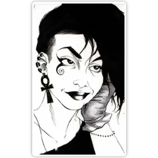 😤 Death The Sandman 死亡, 睡魔, DC漫画, 哥特, 漫画人物 telegram sticker