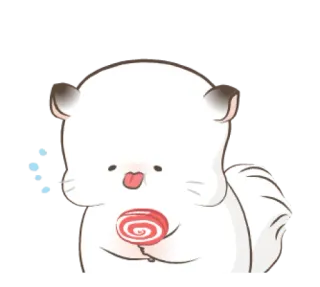 😛 cincillà, animale, carino, lecca-lecca, cartone animato, kawaii telegram sticker
