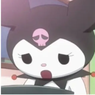☹️ Kuromi Kuromi, Sanrio, anime, dibujos animados, personaje telegram sticker