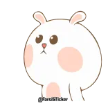 😝 @ForestSticker conejo, lindo, animal, kawaii, pegatina, dibujo animado telegram sticker