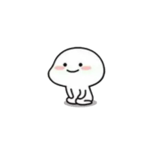 😳 cute, blob, smiling, kawaii, character, simple, emoji telegram sticker