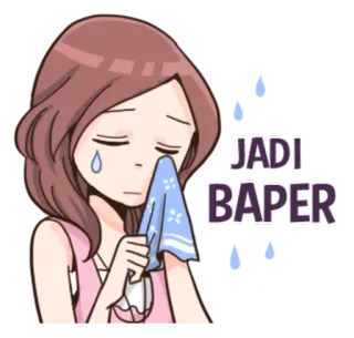 😢 JADI BAPER traurig, weinend, frau, verzweifelt, emotional, niedergeschlagen telegram sticker