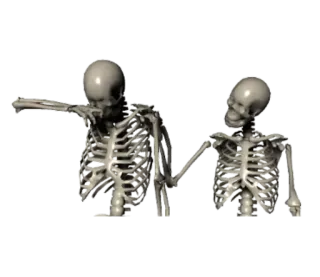 🤗 scheletro, ossa, teschio, halloween, anatomia telegram sticker