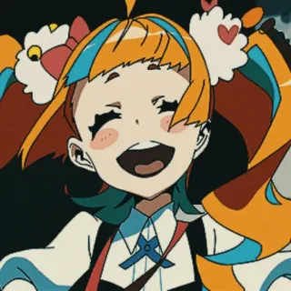 🌈 аниме, девушка, милая, улыбается, мультфильм, счастливая, персонаж telegram sticker