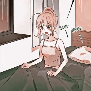 🦔 HAAH HAAH dziewczyna anime, alarm, zmęczony/a, sypialnia, kawaii, zmartwiony/a telegram sticker