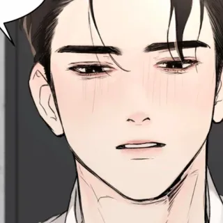 🧋 man, portrait, face, drawing, expression, art telegram sticker