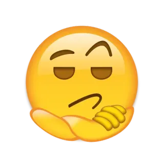 😎 Emoji, Pensando, Expressão, Confuso, Duvidoso telegram sticker