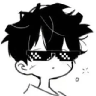 ❤️ かっこいい, サングラス, ドット絵, 漫画, ミーム, deal with it, キャラクター, メガネ telegram sticker