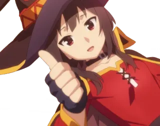 👍 Megumin Konosuba Anime, Like, Nhân vật, Cô gái telegram sticker