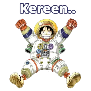 😊 Monkey D. Luffy One Piece Kereen.. Anime, Cartoon, Sticker, Figur, Luffy, One Piece, Manga telegram sticker