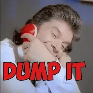 🐯 DUMP IT ポイ捨て, ミーム, 面白い, ネットスラング, スラング, ユーモア telegram sticker