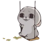 🙁 mouse, hamster, cute, animal, swing, cartoon telegram sticker
