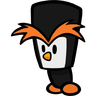 🐧 pingüino, animal, dibujos animados whatsapp sticker