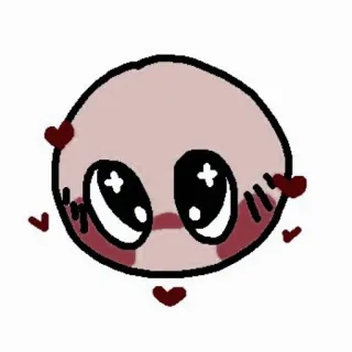 💌 Эмодзи, Каваий, Сердечки, Румянец, Милые telegram sticker