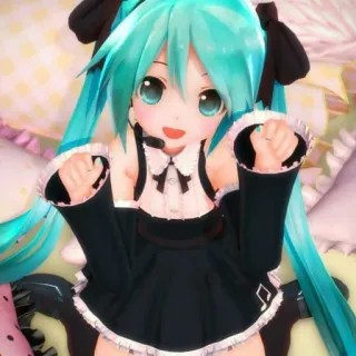 🐈 Hatsune Miku Anime, Manga, Hatsune Miku, Vocaloid, Carino, Kawaii telegram sticker