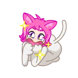 🥹 猫, アニメ, 女の子, 可愛い, キラキラ, かわいい telegram sticker