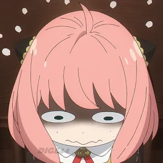 🥴 Anya Forger Spy x Family Anime, Spy x Family, Anya, Anya Forger, Cartone animato, Espressione, Scioccato telegram sticker