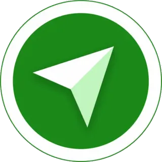 💚 나침반, 방향, 내비게이션, 초록, 여행, 위치, 지도 whatsapp sticker
