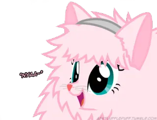 😺 NYAA~* kot, słodki, różowy, zwierzę, kreskówka, miau telegram sticker