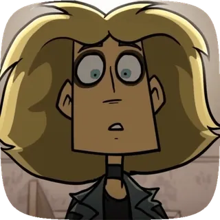 😱 漫画, アニメ, キャラクター, 金髪, 心配, ショック telegram sticker