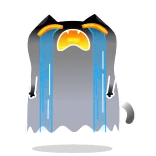 😭 menangis, kucing, sedih, air mata, emoji telegram sticker
