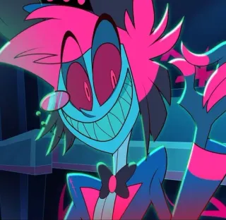 🍾 Lucifer Magne Hazbin Hotel Hazbin Hotel, Lucyfer, Animacja, Kreskówka, Postać telegram sticker