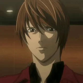 ⚖ Light Yagami Death Note Anime, Death Note, Light, Yagami, Sérieux telegram sticker