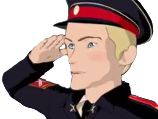 🎖 militaire, officier, salut, uniforme, armée telegram sticker