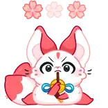 🤩 renard, mignon, animal, kawaii, autocollant telegram sticker