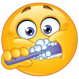 🦷 Emoji, Dents, Brosse à dents, Brossage, Nettoyage, Sourire whatsapp sticker