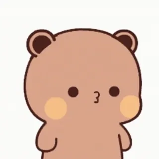 😐 bear, cute, cartoon, sticker whatsapp sticker