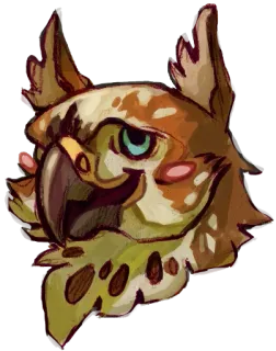 ☺️ owl, bird, animal, cartoon, sticker, clipart telegram sticker