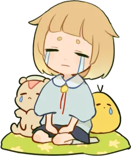 😭 pleurs, triste, mignon, dessin animé, animé, larmes, émotionnel, kawaii telegram sticker