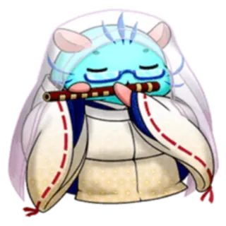 🎼 Hamster, Musik, Tracht, Flöte, süß, Cartoon telegram sticker