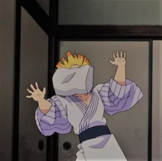 🥔 Zenitsu Agatsuma Demon Slayer Anime, Demon Slayer, Zenitsu, Manga, Lustig, Charakter whatsapp sticker