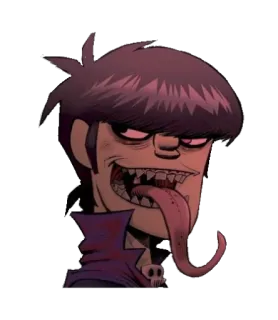 😏 Murdoc Niccals Gorillaz cartoni animati, musica, personaggio, Gorillaz, Murdoc Niccals, animato telegram sticker