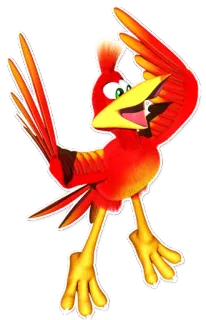 😮 Kazooie Banjo-Kazooie Vogel, Videospiel, Figur, Cartoon, Tier telegram sticker