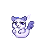 🧜‍♀️ mèo, động vật, pixel art, dễ thương, màu tím, chinchilla telegram sticker