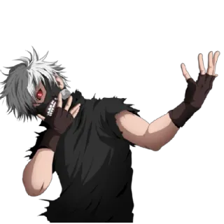 🙂 Ken Kaneki Tokyo Ghoul Anime, Tokyo Ghoul, Ken Kaneki, Ghoul, Maskiert, Düsterer Anime telegram sticker