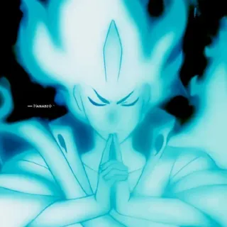 🥶 动漫, 蓝色, 角色, 精神, 漫画, 模型 whatsapp sticker
