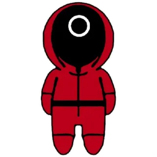 😸 Squid Game squid game, red suit, guard, netflix, korean drama telegram sticker