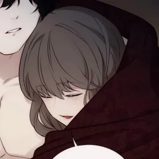 ✖️ Anime, Manga, Weinen, Traurig, Mädchen, Umarmung, Emotional telegram sticker