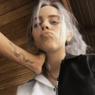 🌊 Billie Eilish Billie Eilish, piosenkarka, pop, artysta, muzyka, celebryta, młoda, fajna telegram sticker