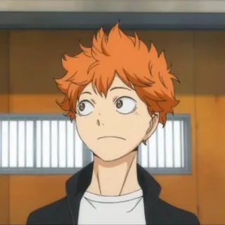 ☀️ Hinata Shoyo Haikyuu!! anime, haikyuu, hinata, shoyo, orange hair telegram sticker