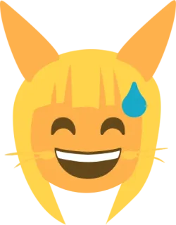 😅 Emoji, Visage, Jaune, Rire, Sueur telegram sticker
