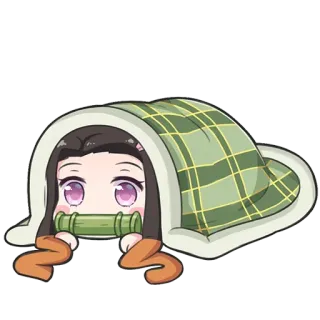 😶 Nezuko Kamado Demon Slayer Anime, Nezuko, Chibi, Manta, Lindo telegram sticker