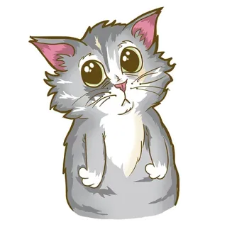 🤯 кот, котёнок, милый, животное, мультфильм, питомец whatsapp sticker