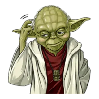 ☺️ Yoda Star Wars 尤达, 星球大战, 绝地武士, 大师, 卡通, 虚构人物, 睿智 telegram sticker